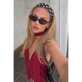 Bahels Kadın Siyah Renk Puantiyeli Saç Bandı, Bandana - Standart - Çok Renkli