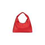 Bahels Kırmızı Deri Kadın Shopper Omuz Çantası – Yumuşak Form Vintage Model