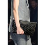 Bahels Siyah Özel Tasarım Kadın Portföy & Clutch Çanta