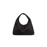 Bahels Siyah Süet Kadın Shopper Omuz Çantası – Yumuşak Form Vintage Model