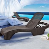 Bahex Brezza Royal Rattan Şezlong 2 Adet 2536 Lüx Havuz & Plaj Şezlongu 3 Kademeli Katlanır - Kahverengi