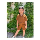 BAHNUR KAHVERENGi KIZ ERKEK BEBEK ÇOCUK MÜSLiN ALT ÜST TAKIM