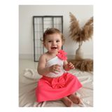 BAHNUR PEMBE BEBEK ÇOCUK TEK KOL CROP ETEK SETi TAKIMI YAZLIK TAKIM