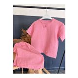 BAHNUR PEMBE KIZ BEBEK ÇOCUK MÜSLiN ALT ÜST TAKIM