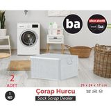 Bahometr Çorap Hurcu Düzenleyici Tutma Kulplu Organizer Saklama Hurç No1- BA032-( 2 Adet )