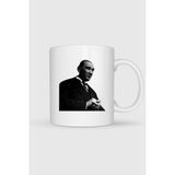 Bahriyeli Collection Mustafa Kemal Atatürk Tasarımlı Kupa Bardak - Beyaz