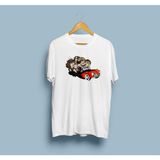 Bahriyeli Collection Oversize Ac/dc Karikatür Tasarım Unisex T-Shirt - XL - Beyaz