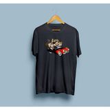 Bahriyeli Collection Oversize Ac/dc Karikatür Tasarım Unisex T-Shirt - XL - Siyah