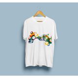 Bahriyeli Collection Oversize Bilardo Topları Tasarım Unisex T-Shirt - Beyaz