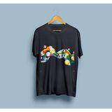Bahriyeli Collection Oversize Bilardo Topları Tasarım Unisex T-Shirt - Siyah