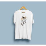 Bahriyeli Collection Oversize Converce Ayakkabı Tasarım Unisex T-Shirt - Beyaz