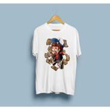 Bahriyeli Collection Oversize Dipper Pines Tasarım Unisex T-Shirt - XL - Beyaz