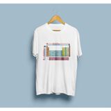 Bahriyeli Collection Oversize Elementler Periyodik Tablo / Kimya Tasarım Unisex T-Shirt - Beyaz
