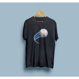 Bahriyeli Collection Oversize Golf Topu 2 Tasarım Unisex T-Shirt - Siyah