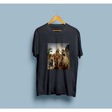 Bahriyeli Collection Oversize Isa'nın Vaftizi Tablosu Leonardo Da Vinci Tasarım Unisex T-Shirt - Siyah