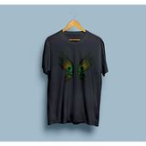 Bahriyeli Collection Oversize Kelebek Kanadı Tasarım Unisex T-Shirt - Siyah