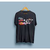 Bahriyeli Collection Oversize Looney Tunes Tasarım Unisex T-Shirt - Siyah