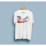 Bahriyeli Collection Oversize Looney Tunes Tasarım Unisex T-Shirt - XL - Beyaz