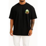 Bahriyeli Collection Oversize Minimalist - Ordu - Giresun Fındık Cep Tasarımlı Unisex T-Shirt - Siyah
