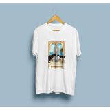 Bahriyeli Collection Oversize Mistik Kediler Tarot Kart Baskılı Unisex T-Shirt - XL - Beyaz