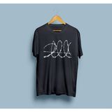 Bahriyeli Collection Oversize Örgü Teller Tasarım Unisex T-Shirt - XL - Siyah