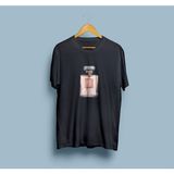Bahriyeli Collection Oversize Parfüm Tasarım Unisex T-Shirt - Siyah