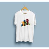 Bahriyeli Collection Oversize Poker Çipleri T-Shirt - M - Beyaz