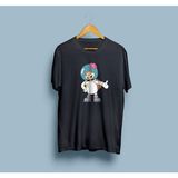 Bahriyeli Collection Oversize Sandy Cheeks / Sponge Bob Tasarımlı Unisex T-Shirt - XL - Siyah