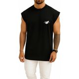 Bahriyeli Collection Oversize Sat Sualtı Taaruz Komandosu Cep Tasarımlı Atlet - Siyah - XL