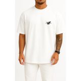 Bahriyeli Collection Oversize Sat Sualtı Taaruz Komandosu Cep Tasarımlı Unisex T-Shirt - Beyaz - XL
