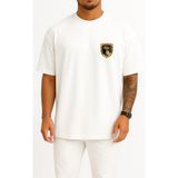 Bahriyeli Collection Oversize Solotürk F16 Gösteri Ekibi Cep ve Sırt Tasarımlı Unisex T-Shirt - Beyaz