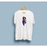 Bahriyeli Collection Oversize Super Mario Tasarımlı Unisex T-Shirt - Beyaz