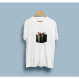 Bahriyeli Collection Oversize Sürpriz Hediye Kutusu / Gift Packet Tasarım Unisex T-Shirt - XL - Beyaz