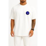 Bahriyeli Collection Oversize Tcg Darıca A578 Cep Tasarımlı Unisex T-Shirt - Beyaz