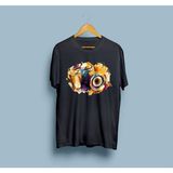 Bahriyeli Collection Oversize Vintage Kamera Tasarım Unisex T-Shirt - Siyah