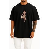 Bahriyeli Collection Oversize World Of Warcraft The Dark Eye Shadowrun Dungeons & Dragons Role-Playing Game Göğüs Tasarımlı Unisex T-Shirt - Siyah - XL