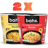 Bahs. Bahs Proteinli Noodle Duo Paket (Köri & Kremalı + Domates & Fesleğen) 2X100G