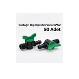 Bahyap Damlama Sulama Kurtağzı 16x1/2 Dış Dişli Mini Vana (50 Adet)