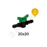 Bahyap Damlama Sulama Kurtağzı Mini Vana 20x20 - 10 Adet