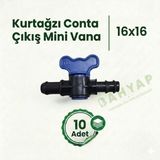 Bahyap Kurtağzı Conta Çıkış Mini Vana 16x16 (10 Adet)
