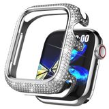 BAIHUIAM Apple Watch 40 mm SE/Seri 6 5 4 ile Uyumlu Bling Kılıflar, Paslanmaz Metal Koruyucu Kılıf, Parlak Yapay Elmaslı Elmas Çerçeveli Kılıf Kadın Kız için, Gümüş