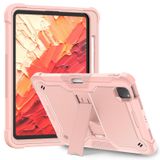 BAISRKE iPad Pro 11 inç M4 2024 (5. Nesil) için Kılıf, Standlı Tablet Kılıfı + Kalem Tutucu, Ağır Hizmet Tipi Sağlam Tam Gövde, Hibrid Darbeye Dayanıklı Düşmeye Karşı Koruma Kılıfı - Pembe Altın