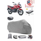 Bajaj Discover 150 F Branda Gri Arka Çanta Uyumlu(Topcase) Motosiket Brandası Motor Örtüsü Çadır Su Geçirmez Motosiklet Kılıfı Motor Brandası,lastikli,taşıma Torbalı