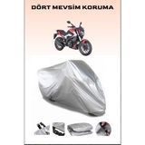 Bajaj Dominar 250 D Uyumlu Motorsiklet Branda, Motor Örtüsü - Gri, Arka Çanta ve Kilit Uyumsuz