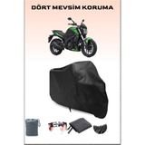 Bajaj Dominar 400 Ug Uyumlu Siyah Motorsiklet Branda, Motor Örtüsü - Siyah, Arka Çanta ve Kilit Uyumsuz