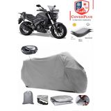 Bajaj Dominar D 400 Branda Gri Arka Çanta Uyumlu(Topcase) Motosiket Brandası Motor Örtüsü Çadır Su Geçirmez Motosiklet Kılıfı Motor Brandası,lastikli,taşıma Torbalı