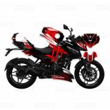 Bajaj Pulsar N 250 Monster Energy Desing Sticker Set Siyah Kirmizi Beyaz