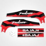 BAJAJ Pulsar NS200 AKSESUAR ŞASE 3D KABARTMALI DAMLA STİCKER KIRMIZI