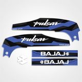 Bajaj Pulsar Ns200 Aksesuar Şase 3D Kabartmalı Damla Sticker Mavi