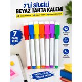 Bak Gel Al Bakgelal 7'li Silgili Beyaz Tahta Kalemi | Akrilik Çizim Panosu Uyumlu Renkli Set